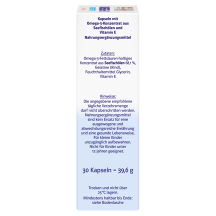 Abbildung der Produktverpackung Doppelherz system OMEGA-3 KONZENTRAT Seitenansicht rechts